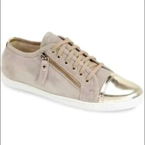 AGL Attilio Giusti Metallic Cap Toe Suede Sneakers